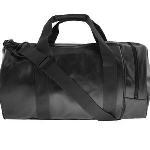 Fred Perry embossed Jet black on black Barrel Bag New